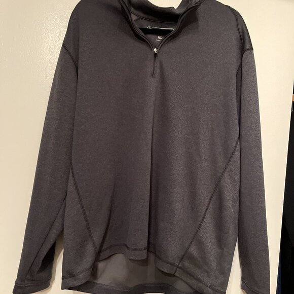 Pebble Beach Performance Gray Quarter Zip Long Sleeve Top Size XL 💗 - Picture 3 of 9